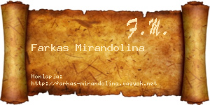 Farkas Mirandolina névjegykártya